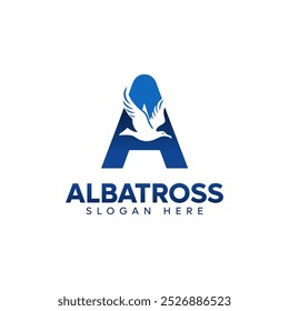 Stylish Albatros logo template featuring a sleek letter A design for modern branding