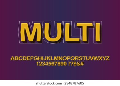 Stylish alphabet and numbers. Typography urban font style for technology, digital text design.