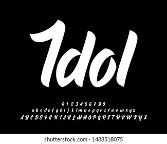 Stylish alphabet script for lettering project