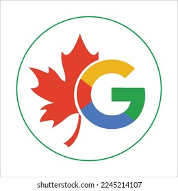 Stylish alphabet with Styled Cut Maple Leaf icon.