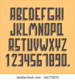 Stylish alphabet. vector illustration