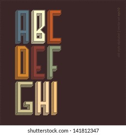 Stylish alphabet. vector illustration