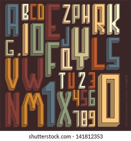 Stylish alphabet. vector illustration