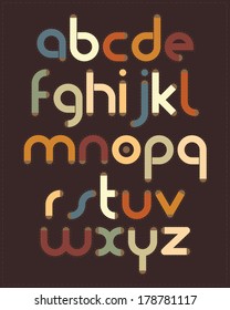 Stylish alphabet. vector illustration