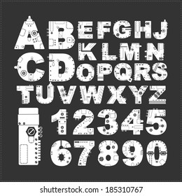 Stylish alphabet. vector illustration