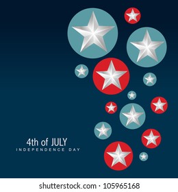stylish american independence day design
