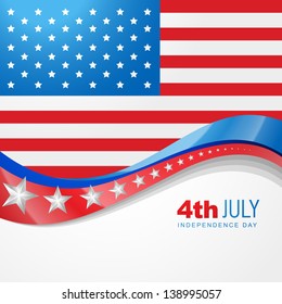 stylish american independence day design