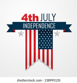 stylish american independence day design