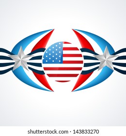 stylish american independence day design background