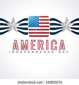 stylish american independence day design