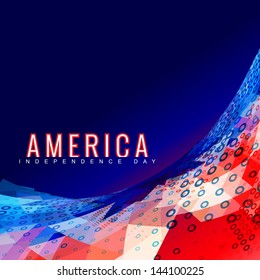 stylish american independence day design