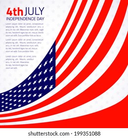 Stylish american Independence day design. Vector illustration