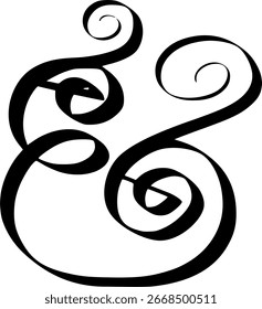 Stylish ampersand (and) vector artwork, ideal for logos, invitations, typography and creative designs.