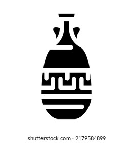 stylish amphora glyph icon vector. stylish amphora sign. isolated symbol illustration