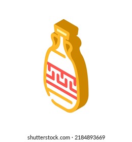 stylish amphora isometric icon vector. stylish amphora sign. isolated symbol illustration