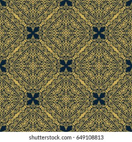 Stylish arabic vintage seamless pattern. Vector illustration