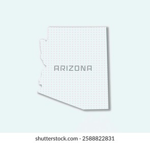 Stylish Arizona state map with a clean and modern look. Ideal for presentations, digital projects, and branding purposes.	