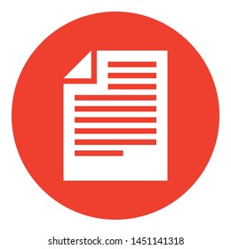 Stylish article or document icon on white background