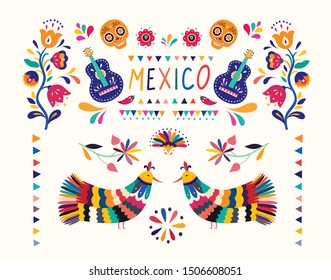 Stylish artistic Mexican decor for Mexican holidays and party