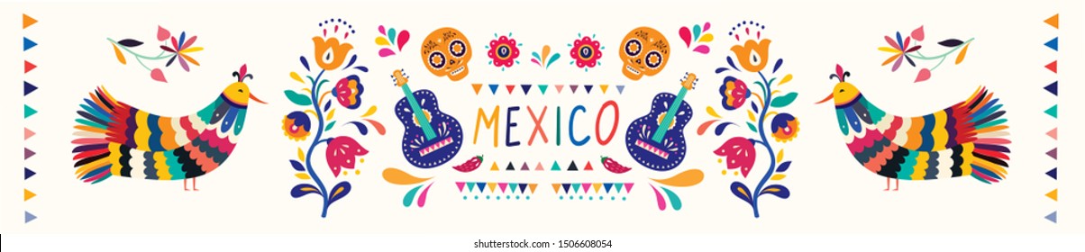 Stylish Artistic Mexican Decor For Mexican Holidays And Party