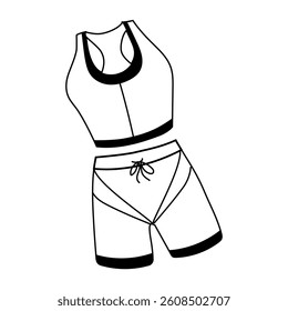 Stylish athletic outfit designed for summer workouts at the gym or outdoors