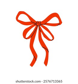 A Stylish and Attractive Red Bow Perfect for Gifts as well as Decorations for Any Occasion