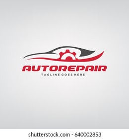 Stylish Auto Car Repair Logo Template Vector