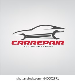 Stylish Auto Car Repair Logo Template Vector