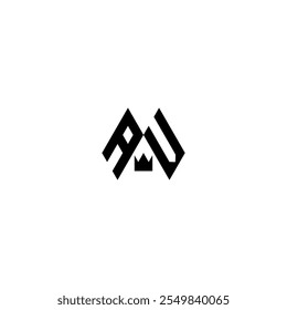 Elegante logotipo de letra inicial AV con diseño limpio y minimalista.