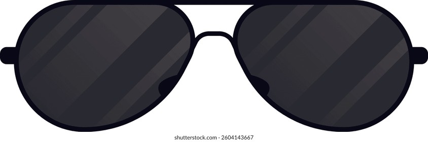 Stylish aviator sunglasses featuring dark lenses that reflect light, offering a chic and fashionable accessory perfect for sunny days and summertime adventures