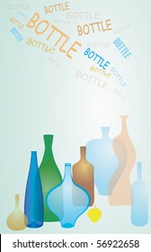 stylish background of the bottles. vector.
