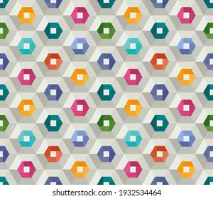 Stylish background with bright hexagons