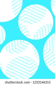 Stylish background with circles and lines. Layered background with cut out circles. Striped pattern.