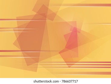 Stylish background, design with transparent squares, triangles. Fashionable illustration