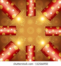 stylish background of diwali crackers