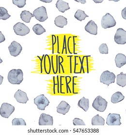 
Stylish background with gray circles and dots. Designer blank, monochrome background.