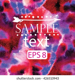 Stylish background in grunge style with smudges of watercolor paints.