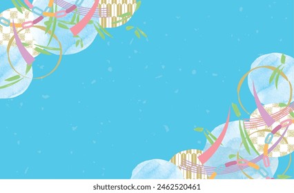 A stylish background illustration of Tanabata, a Japanese event.