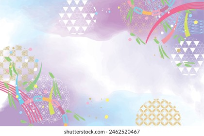 A stylish background illustration of Tanabata, a Japanese event.