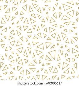 Stylish background with irregular linear triangles. Seamless vector pattern