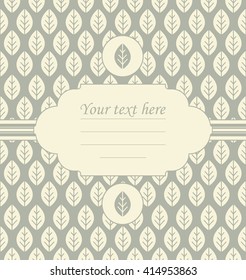 Stylish background with leaves can be used for wedding invitation, greeting card , baby shower and more creative designs.