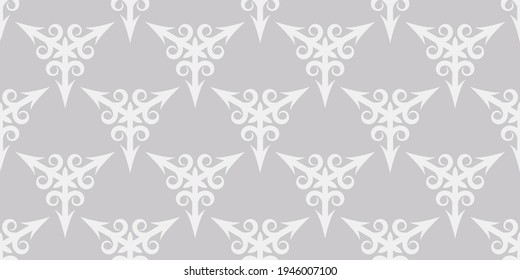 Stylish background pattern with decorative ornaments on a gray background. Vector graphics