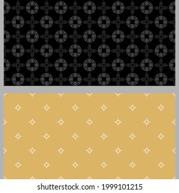Stylish background patterns. Used colors: black, gold, white, wallpaper. Seamless pattern, texture. Vector illustration