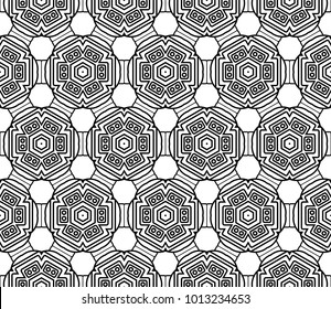 Stylish background with seamless geometric ornament. Vector illustration for design, interior, fashion