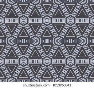 Stylish background with seamless geometric ornament. Vector illustration for design, interior, fashion