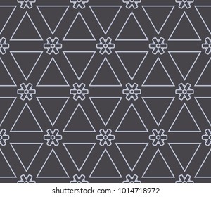 Stylish background with seamless geometric ornament. Vector illustration for design, interior, fashion