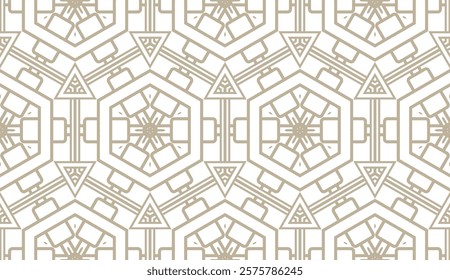 Stylish background with seamless geometric ornament. Vector illustration for design, interior, fashion