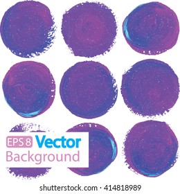 
Stylish background in the style of pop art with circles purple oil paint .
