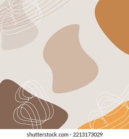 Stylish background template with abstract model and stripes in orange color. Vector Illustration