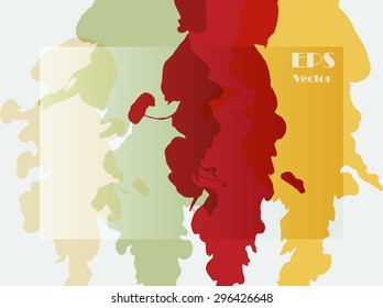 Stylish background texture for presentation or cover with a space for text. Grungy decorative texture. with colorful silhouettes of flowing ink.